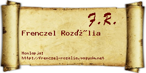 Frenczel Rozália névjegykártya